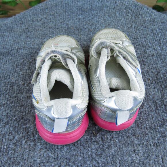 Nike Unisex Sneaker Sz T 6 Medium Silver Synthetic Hook & Loop - Picture 4 of 5